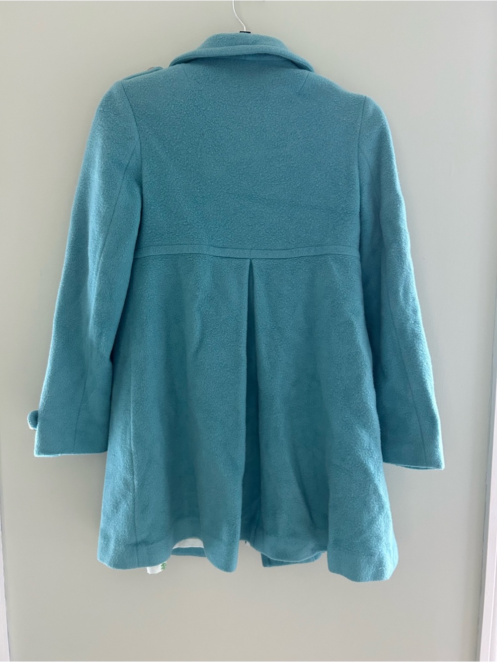 Banana Republic Teal Blue Wool-Blend Pea Coat - Picture 2 of 5